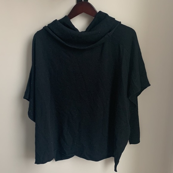 cashmere asymmetric cowl-neck poncho - Picture 5 of 5